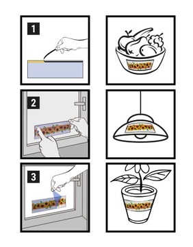 WABIĄCY LEP NA MUCHY PUŁAPKA LEPOWA NA MUCHY MUSZKI MOLE NO PEST (5 SZT)