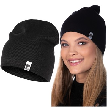 CZAPKA DAMSKA JESIENNA KRASNAL BEANIE PRĄŻEK