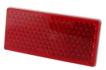 ODBLASK PROSTOKĄTNY PRZYKLEJANY CZERWONY WAŚ 1415000201