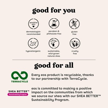 Balsam do ust Eos 100% Natural smak waniliowy, truskawkowy, słodka mięta