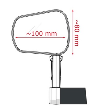Велосипедное зеркало AJS Comfort Plus, складное.