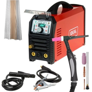 Spawarka TIG 220A AC/DC Puls HF Aluminium zestaw