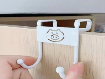 Вешалка для детской комнаты на дверь, ручка двойной крючок