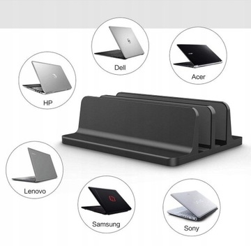 Алюминиевая подставка с 2 слотами ЧЕРНАЯ VAZIO для ноутбука MacBook Tablet iPad (N17-2-B)