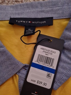 bluzka damska Tommy Hilfiger polówka XL żółta