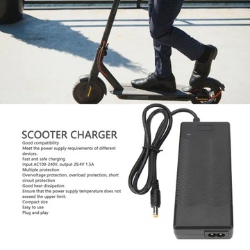 ЗАРЯДНОЕ УСТРОЙСТВО 29,4 В 1,5 А С ВИЛКОЙ ПОСТОЯННОГО ТОКА 5,5 X 2,1 ММ AC 100-240 В