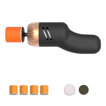 МИНИ-ПОЛИРОВАЛЬНАЯ МАШИНКА ДЛЯ АВТОМОБИЛЕЙ С РЕГУЛИРОВКОЙ 12 В, НАБОР 4 ГУБОК