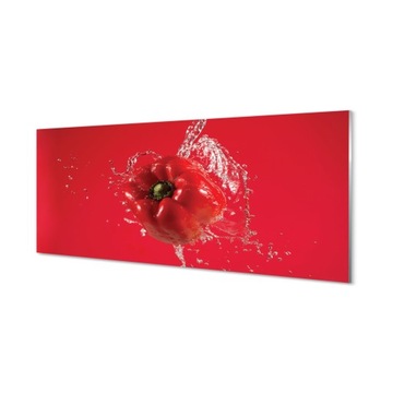 Ścienny panel kuchenny + klej Papryka woda 125x50