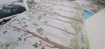 Фотообои карта, животные, зебра - УФ светодиоды