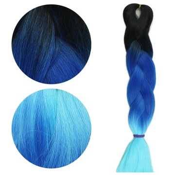 Włosy SYNTETYCZNE do warkoczyków KOLOROWE warkoczyki DOCZEPIANE WŁOSY ombre