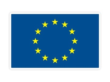 Naklejka na auto tira FLAGA Unii Europejskiej 19cm