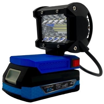 ZESTAW LAMPA ROBOCZA DEDRA 18V MAX + ZASTAW ADAPTERÓW DO NASADEK