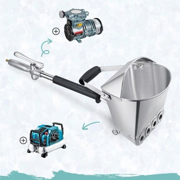 Пневматический штукатурный станок с 8 насадками, промо-пистолет для штукатурки.