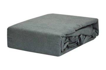 Prześcieradło frotte z gumką rozmiar 120x200 szary