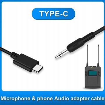 3,5 mm TRRS na USB-C Adapter audio Kabel spiralny