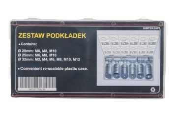 НАБОР СТАЛЬНЫХ ШАЙБ 240 ШТ. РАЗЛИЧНЫЕ РАЗМЕРЫ