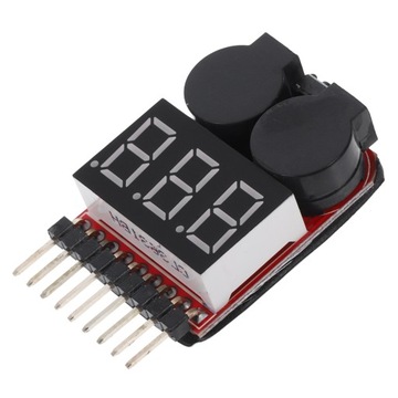 ALARM TESTER NAPIĘCIA NISKIEGO NAPIĘCIA BRZĘCZYK POJEMNOŚĆ AKUMULATORA LIPO CYFROWY
