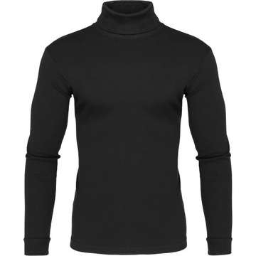 Golf Męski Elastyczna Koszulka Czarna Bawełna XL