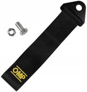 PAS HOLOWNICZY TUNING ZACZEP UCHO TOW STRAP HOL REPLIKA OMP CZARNY