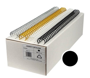 GRZBIETY DRUTOWE METALOWE CZARNE - 8 mm 100 szt.