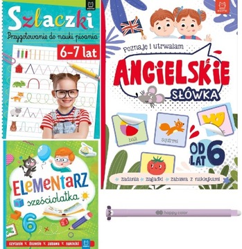 Nowy zestaw dla 6 latka + długopis ścieralny