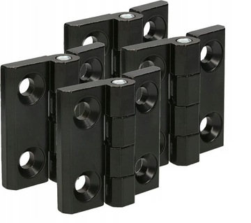 4X ZAWIAS CZARNY 40X40 SPLATANY DRZWIOWY ODLEWANY