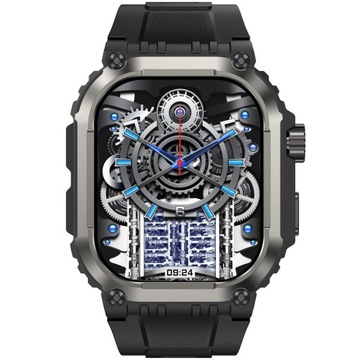 SMARTWATCH MĘSKI ZEGAREK FUNKCJA GPS ROZMOWY POLSKIE MENU CIŚNIENIE 410mAh