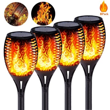 8xLampa solarna LED pochodnia efekt OGIEŃ PŁOMIEŃ