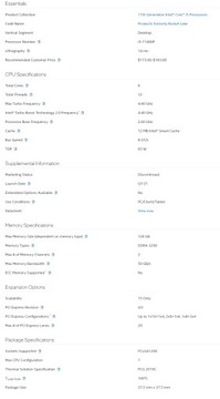 Процессор i5-11400F 6 ядер 2,6 ГГц LGA1200