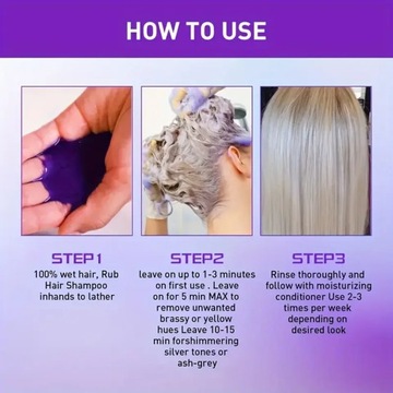 Purple Hair Mask - Lotion Is for Blonde Hair, Platinum, Bleached,