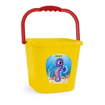 WIADRO ŻÓŁTE KWADRATOWE WIELKIE 7,5L WADER 71708