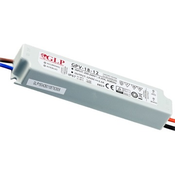 ZASILACZ DO LED GPV-18-12 IP67 18W 12V DC