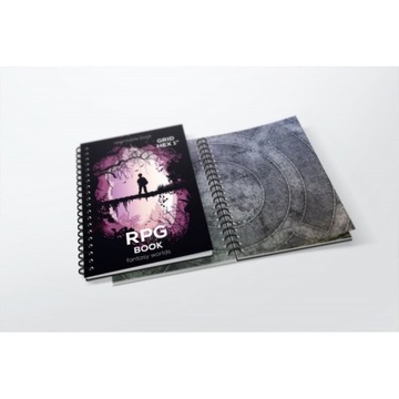 ZMYWALNA KSIĘGA RPG A3 SIATKA HEX + MARKER