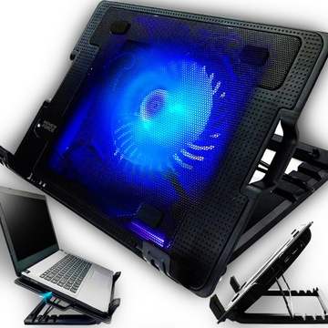 DUŻA I STABILNA Podstawka Podkładka Chłodząca pod Laptop 10-17