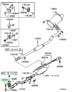 PRUŽINA ŠROUBY TRUBKY VÝFUKOVÉ OEM MITSUBISHI LANCER EVO 7 8 9 10