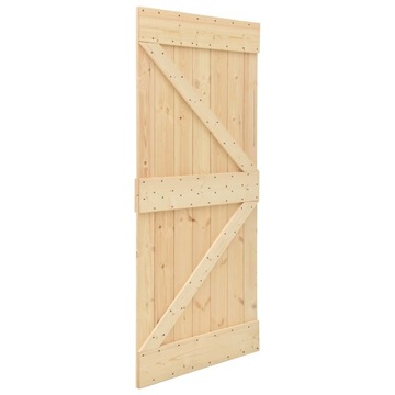 VidaXL Раздвижные двери с фурнитурой, 80x210 см, массивные