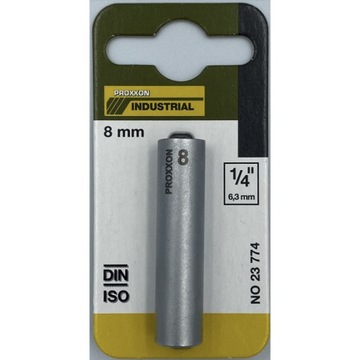 PROXXON 23774 nasadka długa 8mm 1/4 cal stal CrV
