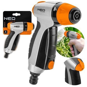 NEO ZRASZACZ PISTOLETOWY Z BLOKADĄ CLICK PISTOLET DO WĘŻĄ OGRODOWEGO 15-705