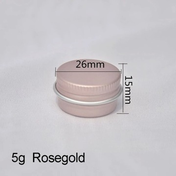 30pcs 5/10/15/20/30/50g Rosegold Round Empty Silver Aluminum Tin Spice