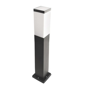 Lampa ogrodowa 65cm do LED E27 IP44 8x8cm czarna