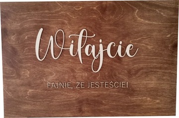 TABLICA POWITALNA RUSTYKALNA BOHO 60 CM #2