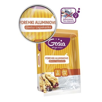 FORMA FOREMKA ALUMINIOWA DO CIAST ZAPIEKANEK 3 szt.