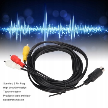 KABEL KOMPOZYTOWY AUDIO-WIDEO 9-STYKOWY NA 3 RCA