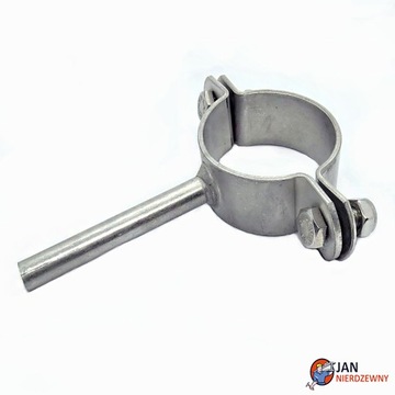 Uchwyt obejma do rur z prętem gładkim inox 16mm