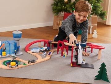 Игривый деревянный поезд космическая станция 75 шт.