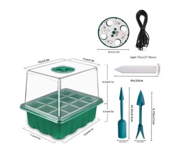 5 стартовых лотков для выращивания растений, семян цветов, мини-теплиц, светодиодных ламп