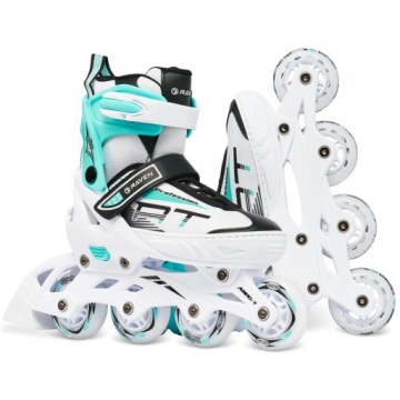 Роликовые коньки Фигурные коньки 2в1 Регулируемые RAVEN Profession White/Mint 38-42