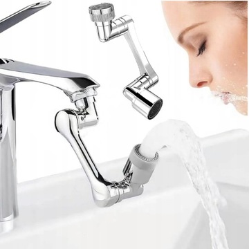 PRZEDŁUŻKA OBROTOWA DO KRANU AERATOR 1080 STOPNI PRZEDŁUŻACZ DO BATERII