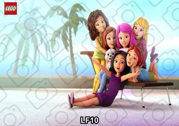 Вафельный торт LEGO FRIENDS Украшение на день рождения Сахарный принт А4