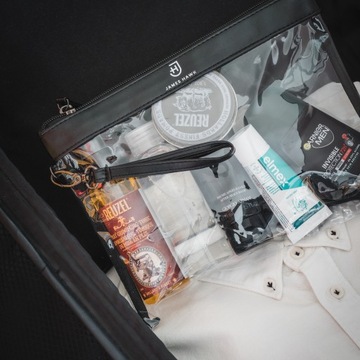 James Hawk Airport Toiletry Kosmetyczka na lotnisko Przezroczysta